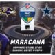 NFL no Rio: arte do jogo entre Baltimore Ravens e Dallas Cowboys no Maracanã