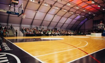 Quadra de basquete representa a abertura dos Media Days da NBA