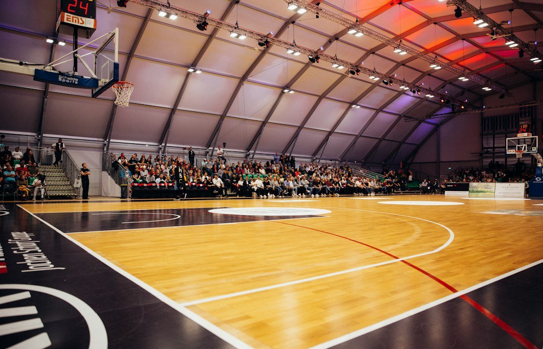 Quadra de basquete representa a abertura dos Media Days da NBA