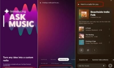 Interface do Ask Music no YouTube Music