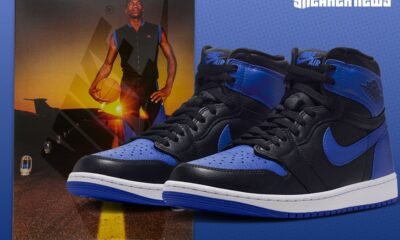 Air Jordan 1 High OG Royal 2026 em preto e azul
