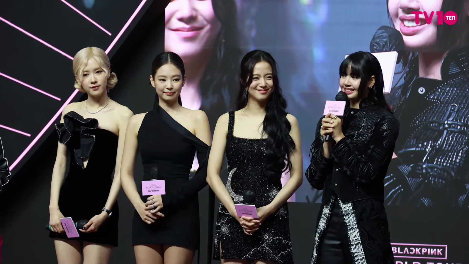 Integrantes do BLACKPINK, incluindo ROSÉ, no evento de cinema Born Pink em 2024; imagem de arquivo