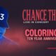 Chance the Rapper em material oficial da turnê de 10 anos de Coloring Book