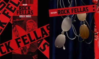 Coleção Rock Fellas da Chilli Beans com referências a Guns N' Roses, Charlie Brown Jr. e Cazuza