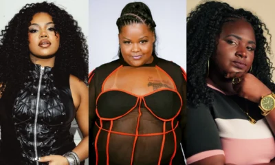 Duquesa, MC Carol e Kmila CDD em fotos lado a lado, atrações do Festival Favela Cria