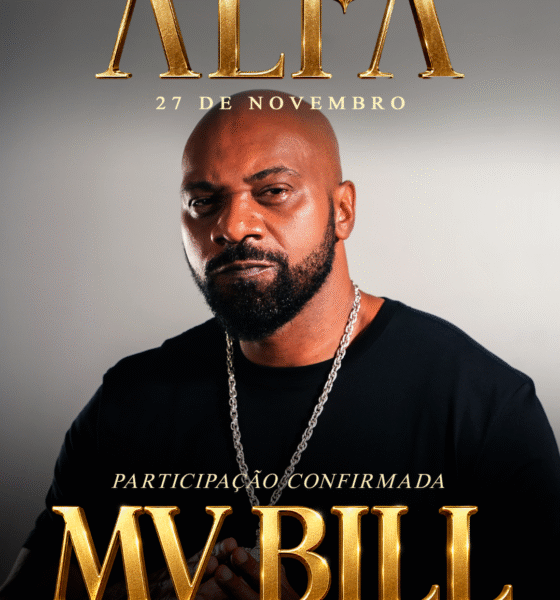 Major RD e MV Bill em material de divulgação do show ALFA na Fundição Progresso