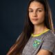 Maria Clara Pacheco em competição de taekwondo nos Jogos Pan-Americanos de 2023; foto de arquivo