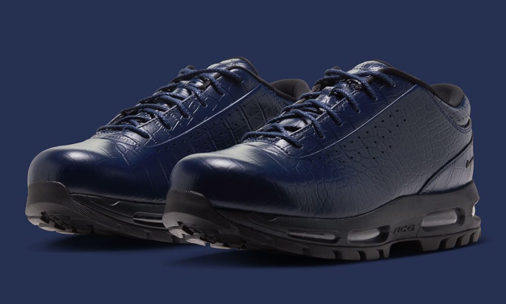 Nike Air Max Goadome Low Croc Skin em Midnight Navy