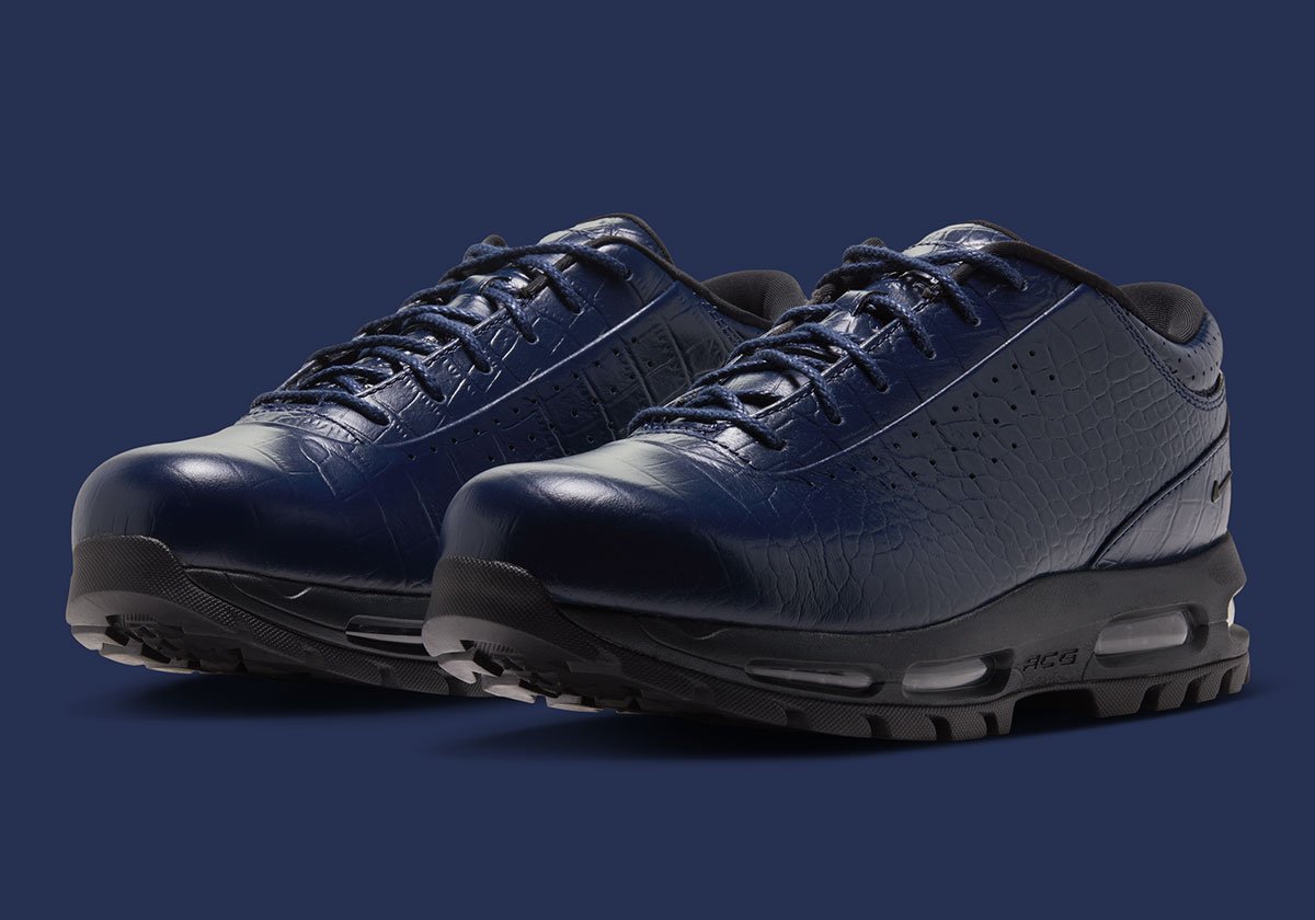 Nike Air Max Goadome Low Croc Skin em Midnight Navy