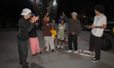 Skatistas em ação no Red Bull Mano Best Trick em Maresias