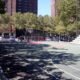 Quadra de basquete Rucker Park no Harlem, em Nova York, fotografada em 2008